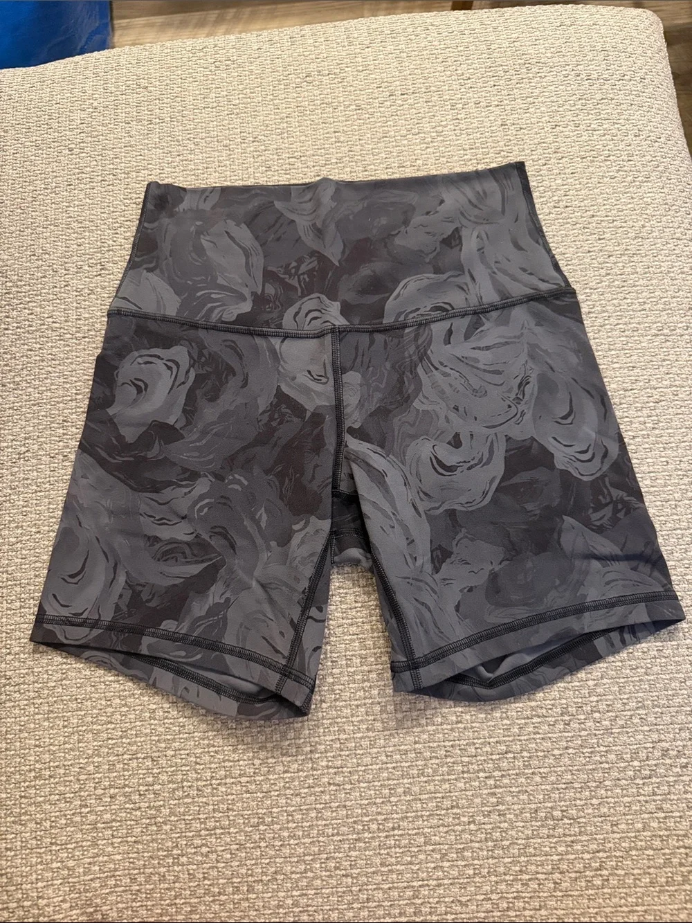 lululemon athletica High-Waist Charcoal Floral Bike Shorts